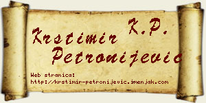 Krstimir Petronijević vizit kartica